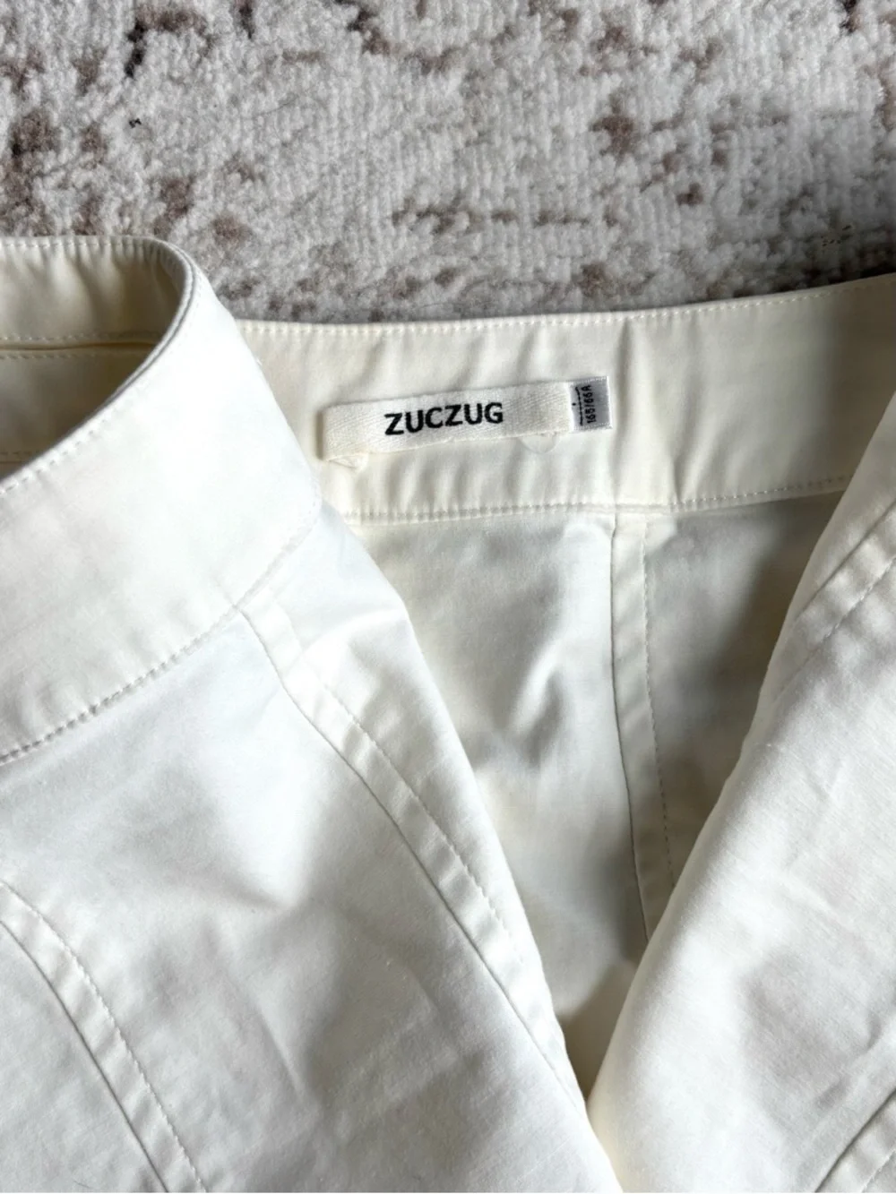 Zuczug Cream Wrap Mini Skirt - Clean A-Line Panel Design - Picture 10 of 10
